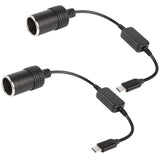 2pc Male to Cigarette Lighter Socket Adapter Power Cable for Dash Cam, Car Light Strips  for Car Inverter Air Pump Electric Cup In Australia - Darrahopens