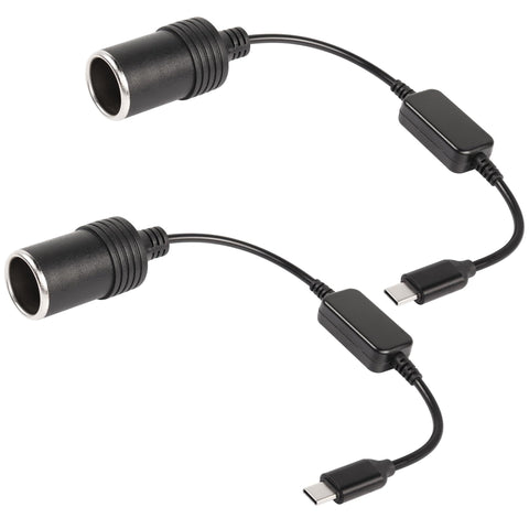 2pc Male to Cigarette Lighter Socket Adapter Power Cable for Dash Cam, Car Light Strips  for Car Inverter Air Pump Electric Cup In Australia - Darrahopens