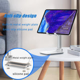2pc Angle Height Adjustable Cell Phone Holder with Silicon Pad for Desk Fully Forldable Mobile Phone Holder Compatible