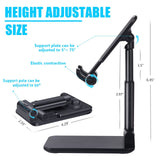 2pc Cell Phone Stand for Desk,Angle Height Adjustable Phone Holder for Office,Compatible with Tablets,Charging Accessories