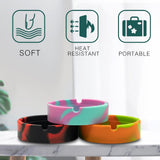 3Pcs Silicone Ashtrays for Cigarettes - Rubber Tray High Heat silicone cigarette holder Ash Tray Round Tray Cigar Ashtrays