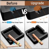 Cigar Ashtray Big Ashtrays for Cigarettes Outdoors Large Black Dual-use Rest Unbreakable Silicone Cigar Cigarette Ashtray
