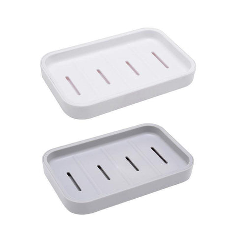 4PCS Draining Soap Dishes, Dishwashing Sponge Soap Holder with Water Tray, Keep The Place Dry, Easy to Clean Soap Cases, Suitable