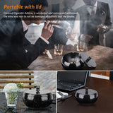 2pc Ashtray, Outdoor Ashtray with Lid, Stainless Steel Home Ash Tray Set for Cigarettes, Cool Ashtray for Outside and Indoor Use In Australia - Darrahopens