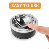 Grooved Silver Classic Metal Ashtray with a Lid- Windproof Outdoor Ashtrays Can Patio Outdoor Indoor Decorative Fancy Ash Tray In Australia - Darrahopens