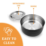 Grooved Silver Classic Metal Ashtray with a Lid- Windproof Outdoor Ashtrays Can Patio Outdoor Indoor Decorative Fancy Ash Tray