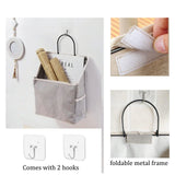 2 pc Wall Hanging Storage Bag, Hanging Organizer Bag with Sticky Hook, Wall Organizer for Dormitory Bathroom Bedroom Kitchen In Australia - Darrahopens