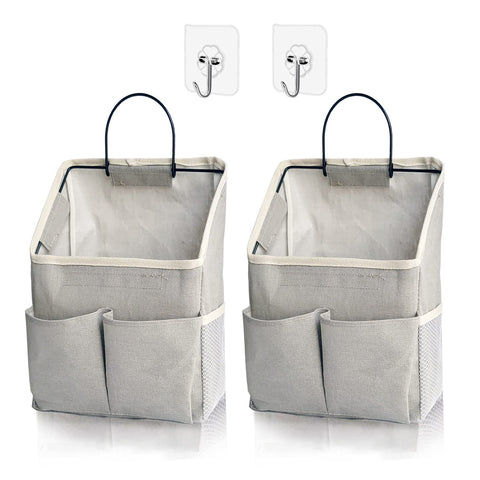 2 pc Wall Hanging Storage Bag,Wall Hanging Organizer bags with Pockets, Wall Organizer Storage for Dormitory Bathroom Bedroom
