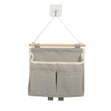 2Pcs Over Door Hanging Storage Bags Wall Mount Hangable Organizer， Waterproof Linen Cotton Fabric Living Room Bedroom Bathroom In Australia - Darrahopens