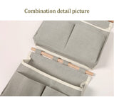 2Pcs Over Door Hanging Storage Bags Wall Mount Hangable Organizer， Waterproof Linen Cotton Fabric Living Room Bedroom Bathroom In Australia - Darrahopens