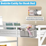 Bedside Caddy/Bedside Storage Bag Hanging Organizer for Bunk and Hospital Beds,Dorm Rooms Bed Rails,Can be Placed Glasses