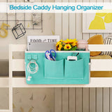 Bedside Storage Bag Hanging Organizer for,Dorm Rooms Bed Rails,Can be Placed Glasses,Books,Mobile Phones,Keys (Green) In Australia - Darrahopens