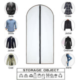 10pc Dust cover, transparent clothing cover, coat, dust cover, hanging bag Garment Bag Black Side Breathable Clear Full Zipper Bags