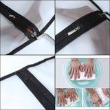 10pc Dust cover, transparent clothing cover, coat, dust cover, hanging bag Garment Bag Black Side Breathable Clear Full Zipper Bags