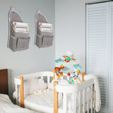 2pc  Fabric Wall Organizer, Waterproof Hanging Bag for Closet Door Bedroom Bathroom Office Home Kitchen(Grey) In Australia - Darrahopens