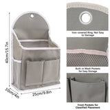 2pc  Fabric Wall Organizer, Waterproof Hanging Bag for Closet Door Bedroom Bathroom Office Home Kitchen(Grey) In Australia - Darrahopens