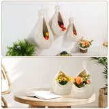 3pc Hanging Fruit Baskets for Kitchen - Basket with Strong Hooks, Handwoven Hanging Holder Teardrop Home Produce Basket In Australia - Darrahopens
