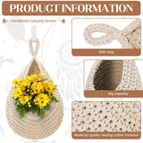 3pc Hanging Fruit Baskets for Kitchen - Basket with Strong Hooks, Handwoven Hanging Holder Teardrop Home Produce Basket In Australia - Darrahopens