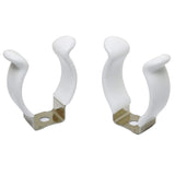 10pc -Clips Holder Bracket for Bulbs & Fluorescent Tubes Mounting Accessories, White Plastic Dipped Clamps Lamp Support Lampholder