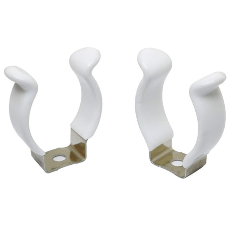 10pc -Clips Holder Bracket for Bulbs & Fluorescent Tubes Mounting Accessories, White Plastic Dipped Clamps Lamp Support Lampholder