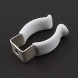 10pc -Clips Holder Bracket for Bulbs & Fluorescent Tubes Mounting Accessories, White Plastic Dipped Clamps Lamp Support Lampholder