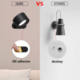 Reading Lights, Wall Mounted with Color Temperatures & Brightness Levels Rechargeable Battery Magnetic Ball Rotation Touch Control