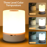 Touch Bedside Table Lamp, Lamp with Warm White Lights, Multi-Color Smart Nightstand Lamp for for Living Room Home Gifts