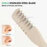 3pc Manual Nose Hair Trimmer - Rotating Nasal Hair Razor Cutter with Ear Picker for Women and Men -Portable Nostril Hair Remover Tools