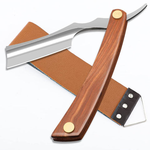 Straight Razor with Strope - Professional Straight Edge Barber Razor Premium Stainless Steel Shaver Razor with Shaving Strop In Australia - Darrahopens