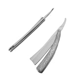 Professional Straight Razor with First Layer Cowhide Strop - Straight Edge Premium Stainless Steel Shaver Razor for Men Home