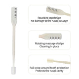 24PCS Nose Hair Knife Degree Rotation Shaving with Double Sided Comb Nostril Cleaner, Facial Hair Removel Portable Nose Hair Trimmer