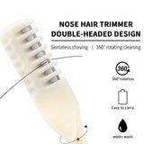 24PCS Nose Hair Knife Degree Rotation Shaving with Double Sided Comb Nostril Cleaner, Facial Hair Removel Portable Nose Hair Trimmer