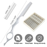 Hair Thinning Knife Hairdressing Barber Razor Hair Texturizing Cutting Razor with Replacement Stainless Steel Blades