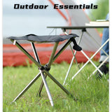 Outdoor Camping Stool Portable Folding Stool Camping Stool Small Retractable Folding Chair Foot Rest Stainless In Australia - Darrahopens