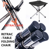 Outdoor Camping Stool Portable Folding Stool Camping Stool Small Retractable Folding Chair Foot Rest Stainless