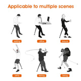 Travel Stool - A Compact Collapsible Stool with a Telescoping Neck to Adjust Seating Height & Supports Up