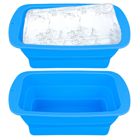 2pc  Extra Large Ice Block Mold Silicone Ice Cube Molds Reusable Ice Cube Tray Foldable Big Ice Bath Cubes Molds Ice Makers