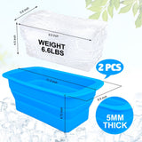 2pc  Extra Large Ice Block Mold Silicone Ice Cube Molds Reusable Ice Cube Tray Foldable Big Ice Bath Cubes Molds Ice Makers In Australia - Darrahopens