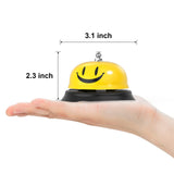 2pcCall Bell, Service Bell Dinner Desk Bell for The  Kitchen Restaurant Bar Hotel Schools (2 Pack, Yellow)