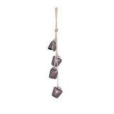 3pc Iron Wrought Bell Chime Handmade Brass Finish Wall Hanging Rope Bell In Australia - Darrahopens