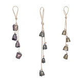 3pc Iron Wrought Bell Chime Handmade Brass Finish Wall Hanging Rope Bell In Australia - Darrahopens
