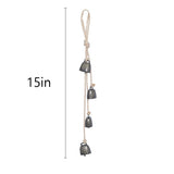 3pc Iron Wrought Bell Chime Handmade Brass Finish Wall Hanging Rope Bell In Australia - Darrahopens