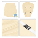 2pc Waterproof Seat Covers Set of 2, Dining Room Seat Covers, Stretch Chair Slipcover for Chairs with No Arms, Beige In Australia - Darrahopens