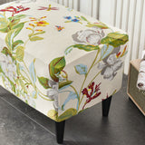 Stretch Seat Covers , Soft Removable Washable Seat Covers for Dining Chairs, Dining Room Seat Protector (No Rear, Beige)