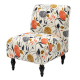 2pc Slipper Chair Cover Slipcover,Stretch Spandex Printed Removable Non- Cover for Accent Chair Without Arms Furniture Protector