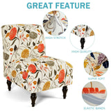 2pc Slipper Chair Cover Slipcover,Stretch Spandex Printed Removable Non- Cover for Accent Chair Without Arms Furniture Protector In Australia - Darrahopens