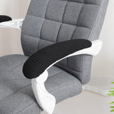 Resistant Spandex Stretch Jacquard Elastic Band Computer Office Chair Arm Pad Covers Chair Slipcover for Desk Chairs Arm Black