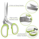 Kitchen Multipurpose Cutting Shear & Safety Cover & Cleaning Comb Scissors Sharp Shredding Shears Herb Scissors