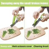Kitchen Multipurpose Cutting Shear & Safety Cover & Cleaning Comb Scissors Sharp Shredding Shears Herb Scissors