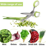 Kitchen Multipurpose Cutting Shear & Safety Cover & Cleaning Comb Scissors Sharp Shredding Shears Herb Scissors